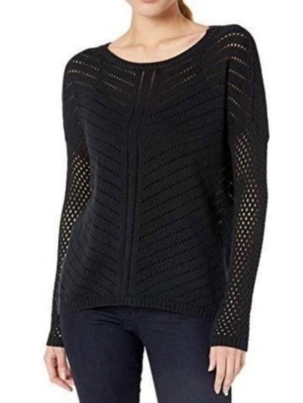 Prana Parker Organic Cotton Open-Knit Sweater, S, Perforated, Relaxed Fit